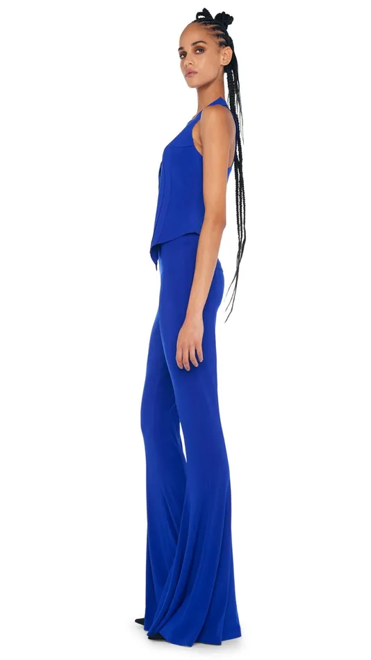 Norma Kamali Bottoms FISHTAIL PANT Electric Blue 8211 Clothing
