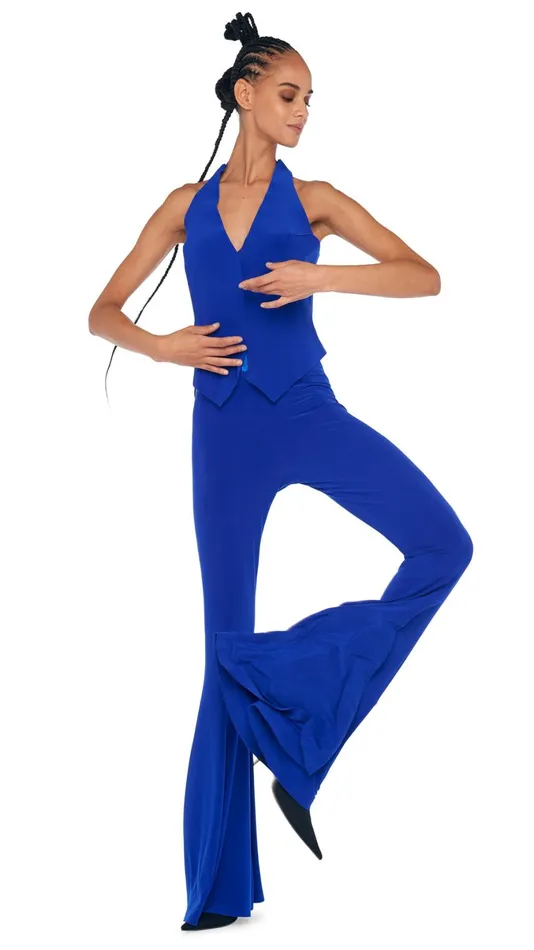 Norma Kamali Bottoms FISHTAIL PANT Electric Blue 8211 Clothing