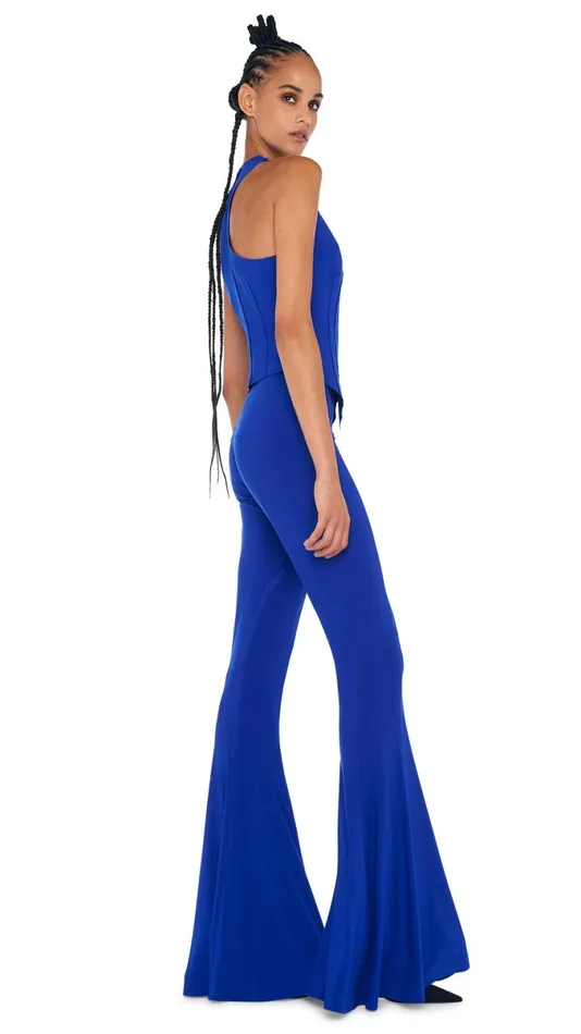Norma Kamali Bottoms FISHTAIL PANT Electric Blue 8211 Clothing