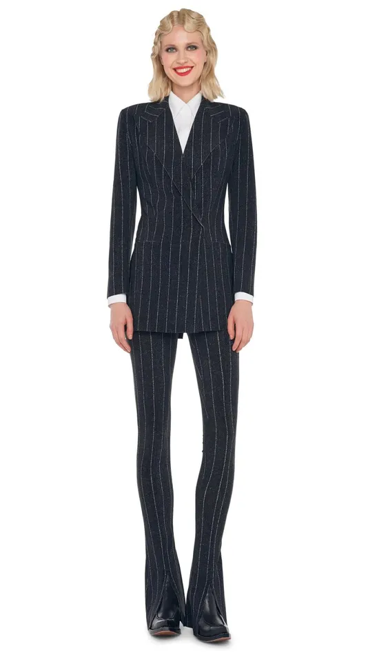 Norma Kamali Bottoms SPAT LEGGING Woven Pinstripe 8211 Clothing