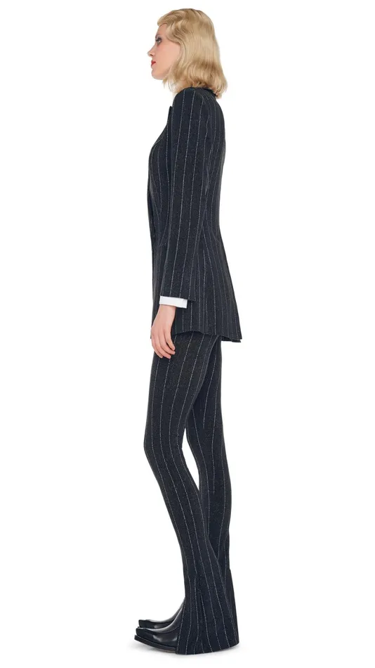 Norma Kamali Bottoms SPAT LEGGING Woven Pinstripe 8211 Clothing