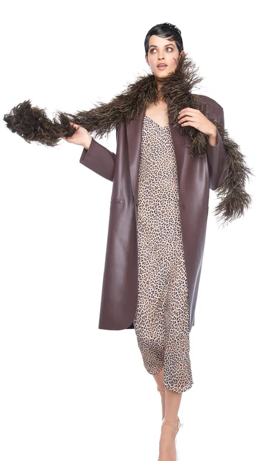 Norma Kamali Dresses BIAS SLIP DRESS TO MIDCALF Bb Leopard 8211 Clothing