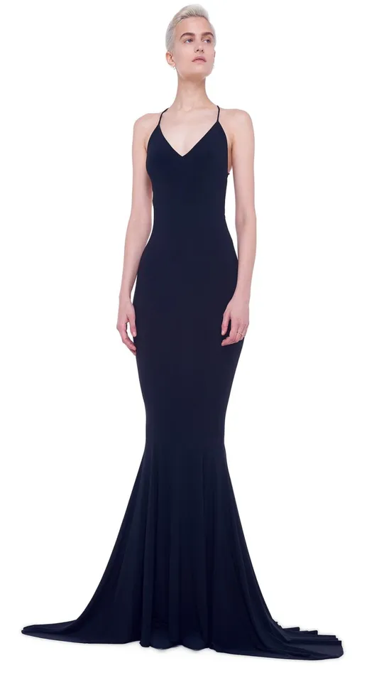 Norma Kamali Dresses LOW BACK FISHTAIL GOWN Black 8211 Clothing