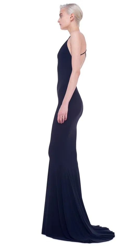 Norma Kamali Dresses LOW BACK FISHTAIL GOWN Black 8211 Clothing