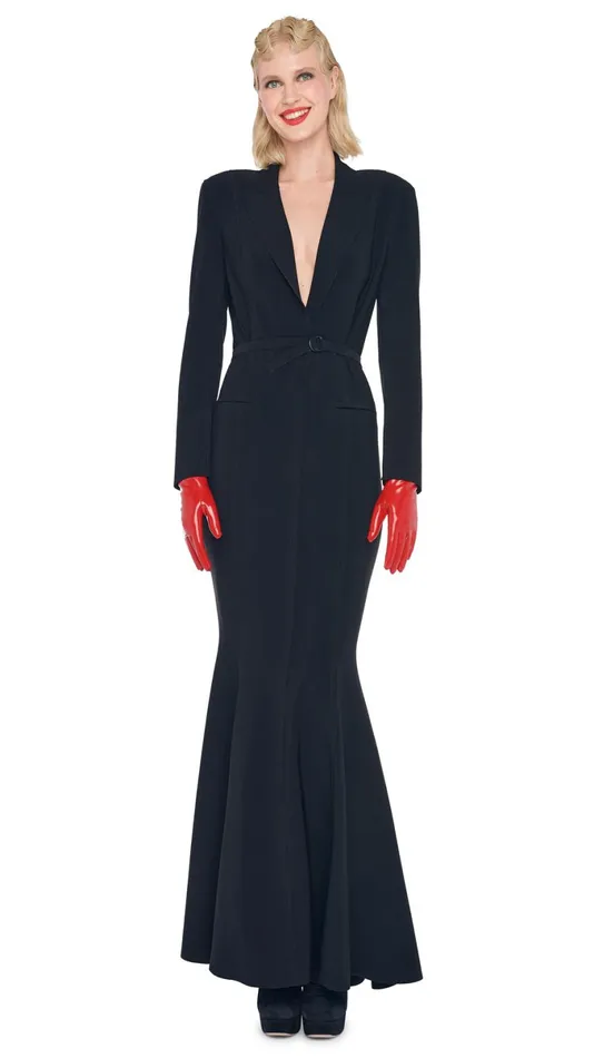 Norma Kamali Dresses SB BOY FIT FISHTAIL GOWN Black 8211 Clothing