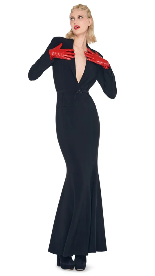 Norma Kamali Dresses SB BOY FIT FISHTAIL GOWN Black 8211 Clothing