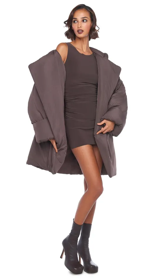 Norma Kamali Dresses SLEEVELESS PICKLEBALL MINI DRESS Chocolate 8211 Clothing Norma Kamali Dresses SLEEVELESS PICKLEBALL MINI DRESS Chocolate 8211 Clothing