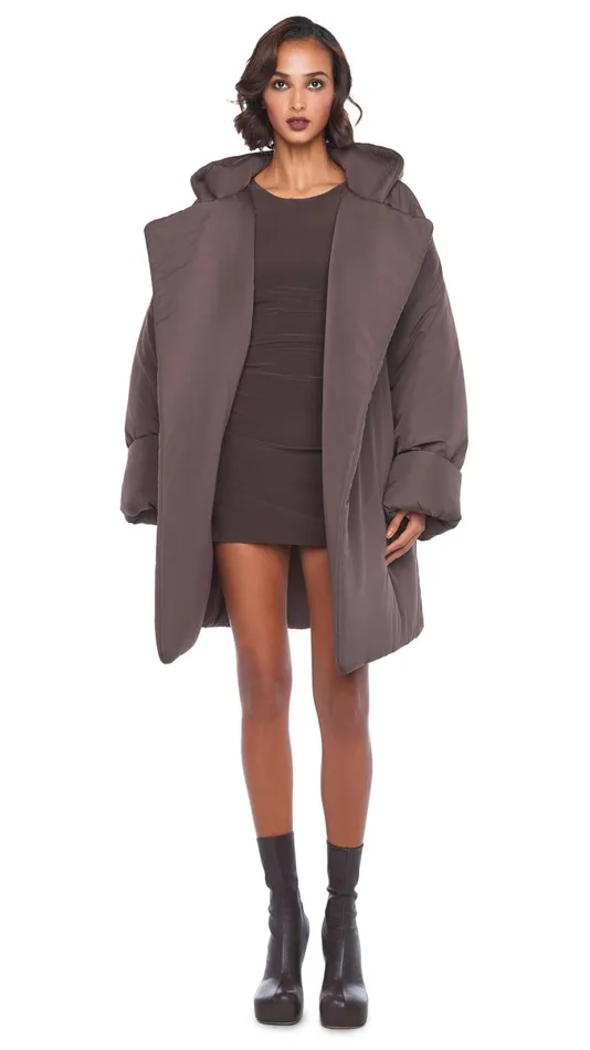 Norma Kamali Dresses SLEEVELESS PICKLEBALL MINI DRESS Chocolate 8211 Clothing Norma Kamali Dresses SLEEVELESS PICKLEBALL MINI DRESS Chocolate 8211 Clothing