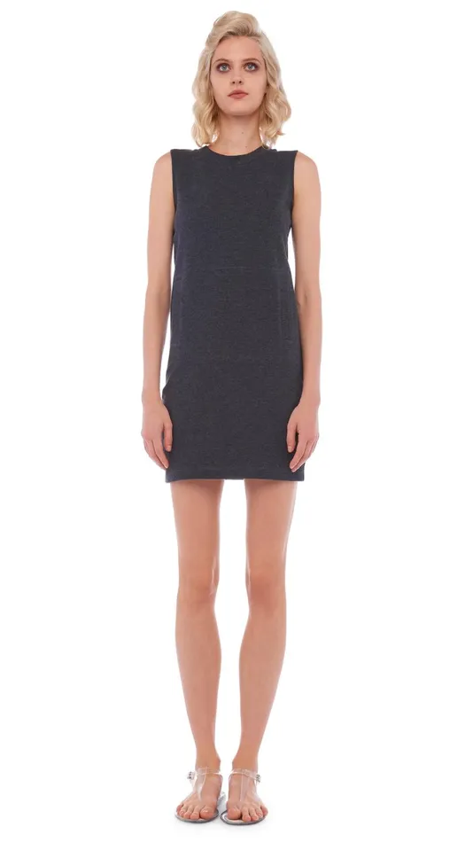 Norma Kamali Dresses SLEEVELESS TAILORED MINI DRESS Dark Heather Grey 8211 Clothing Norma Kamali Dresses SLEEVELESS TAILORED MINI DRESS Dark Heather Grey 8211 Clothing