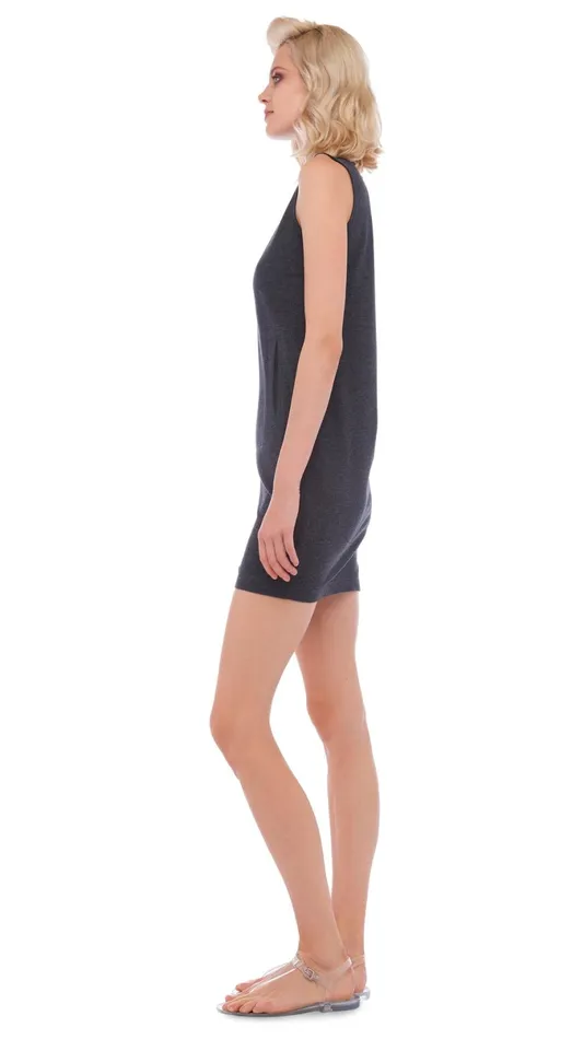 Norma Kamali Dresses SLEEVELESS TAILORED MINI DRESS Dark Heather Grey 8211 Clothing Norma Kamali Dresses SLEEVELESS TAILORED MINI DRESS Dark Heather Grey 8211 Clothing