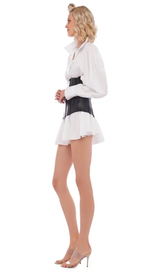 Norma Kamali Dresses SUPER OS BF NK SHIRT MINI DRESS Snow White 8211 Clothing Norma Kamali Dresses SUPER OS BF NK SHIRT MINI DRESS Snow White 8211 Clothing
