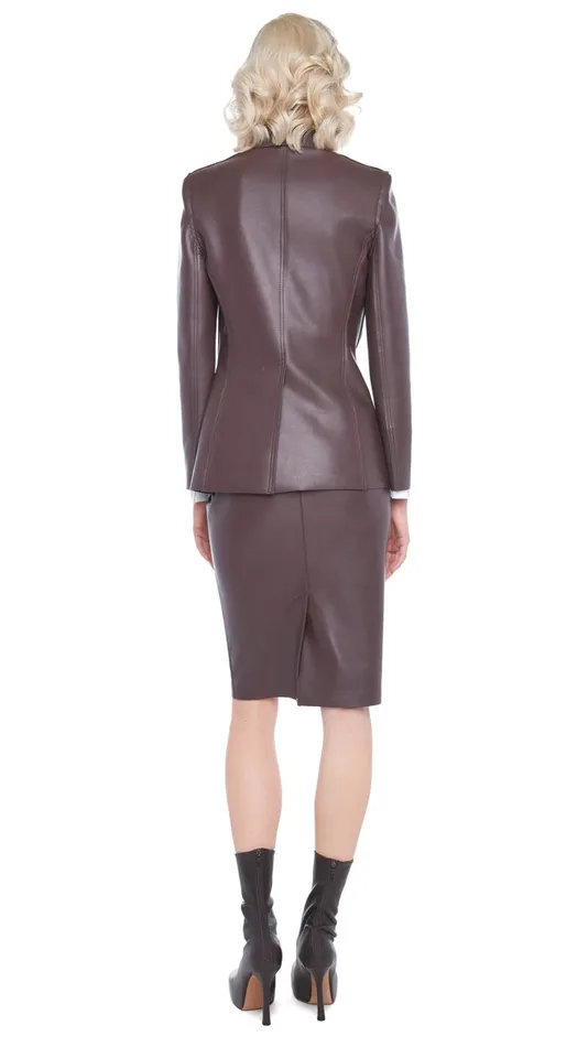 Norma Kamali Jackets CLASSIC SINGLE BREASTED JACKET Chocolate 8211 Clothing