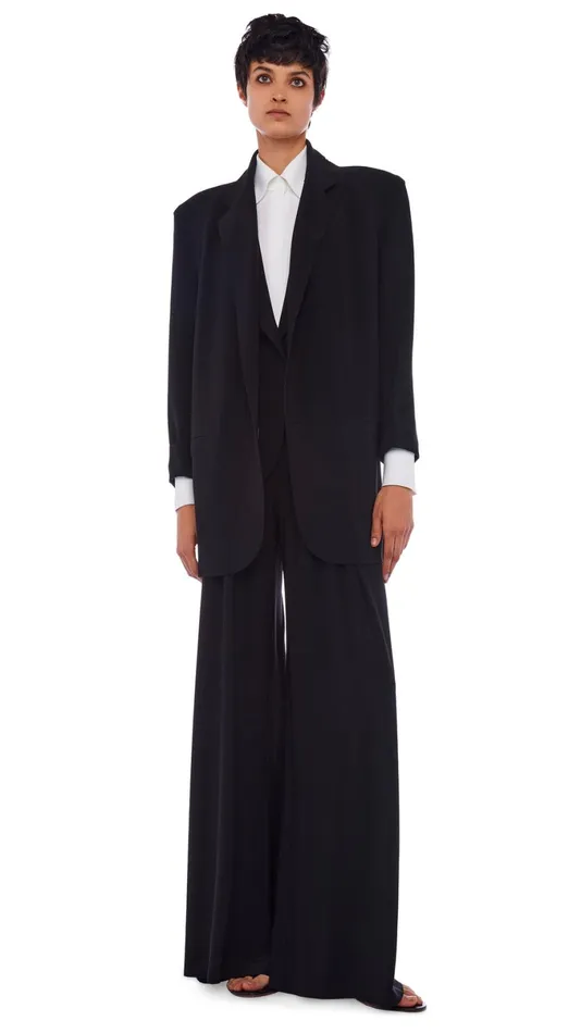 Norma Kamali Jackets OVERSIZED SB JACKET Black 8211 Clothing