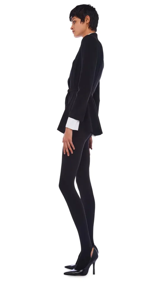 Norma Kamali Jackets SB PEPLUM JACKET Black 8211 Clothing
