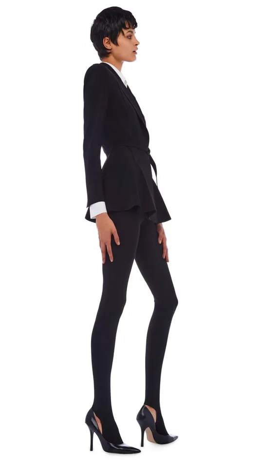 Norma Kamali Jackets SB PEPLUM JACKET Black 8211 Clothing