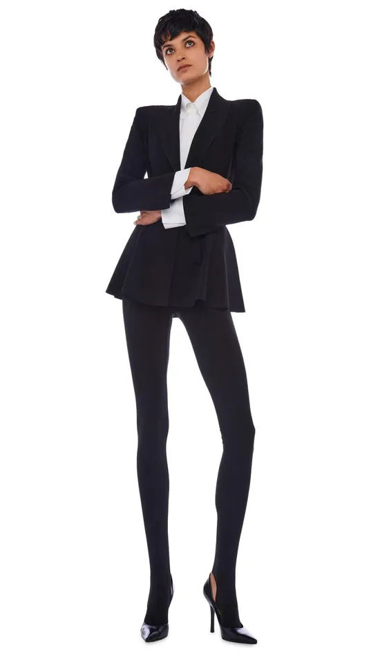 Norma Kamali Jackets SB PEPLUM JACKET Black 8211 Clothing