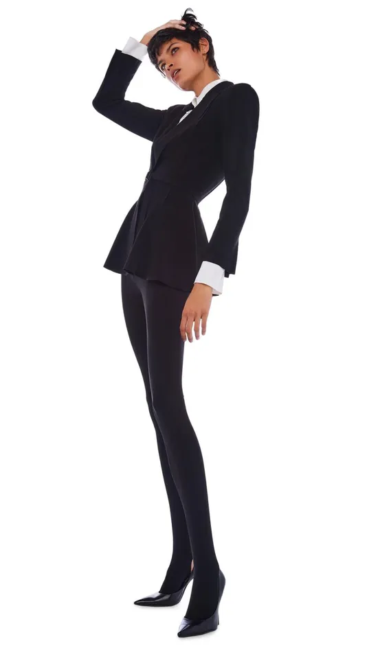 Norma Kamali Jackets SB PEPLUM JACKET Black 8211 Clothing