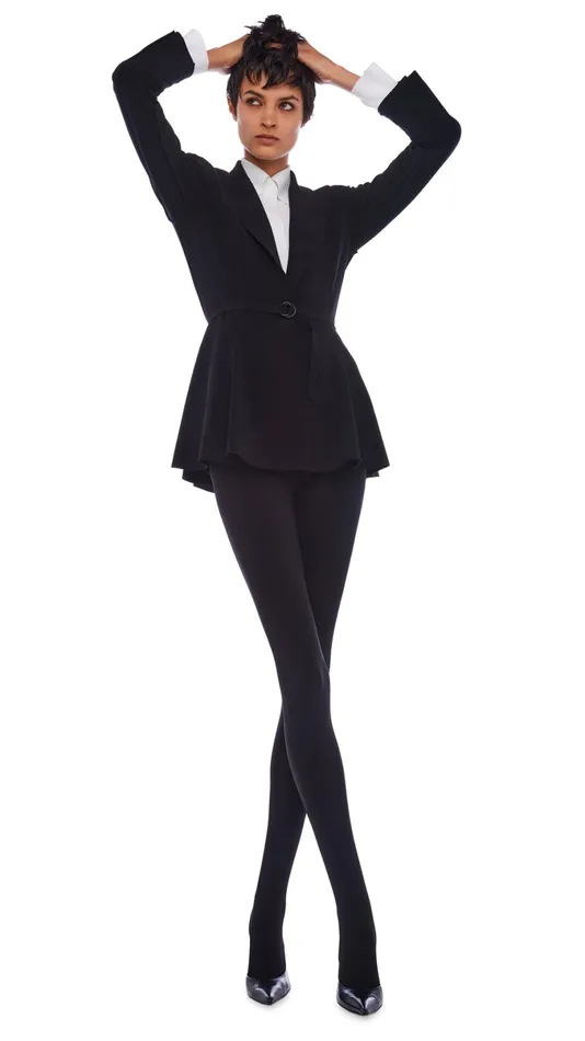 Norma Kamali Jackets SB PEPLUM JACKET Black 8211 Clothing