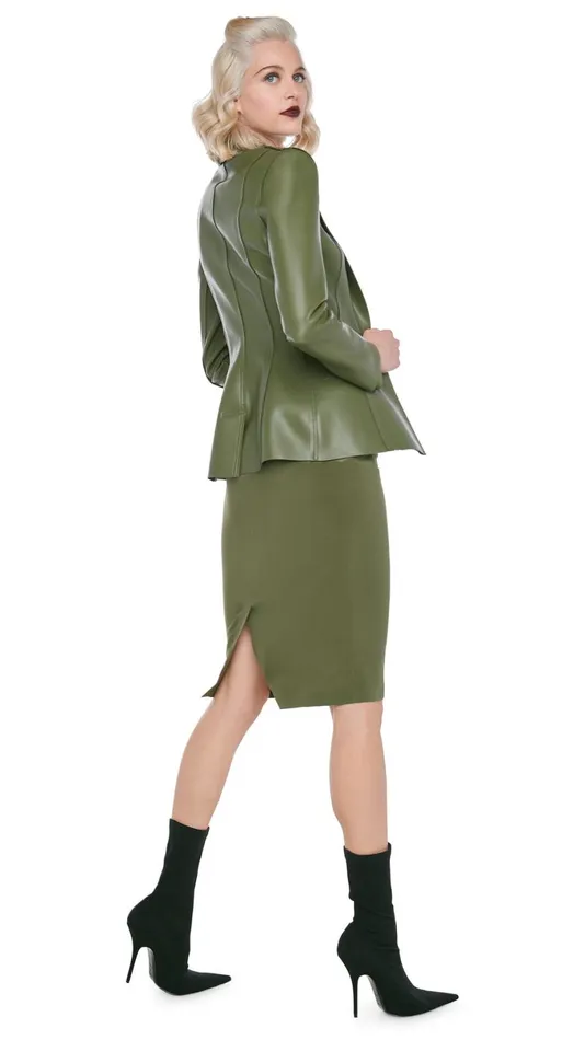 Norma Kamali Jackets SINGLE BREASTED BOY FIT JACKET Military 8211 Clothing