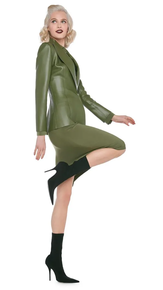 Norma Kamali Jackets SINGLE BREASTED BOY FIT JACKET Military 8211 Clothing