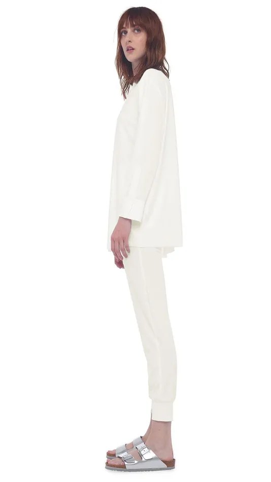 Norma Kamali Tops BF NK SHIRT Ivory 8211 Clothing