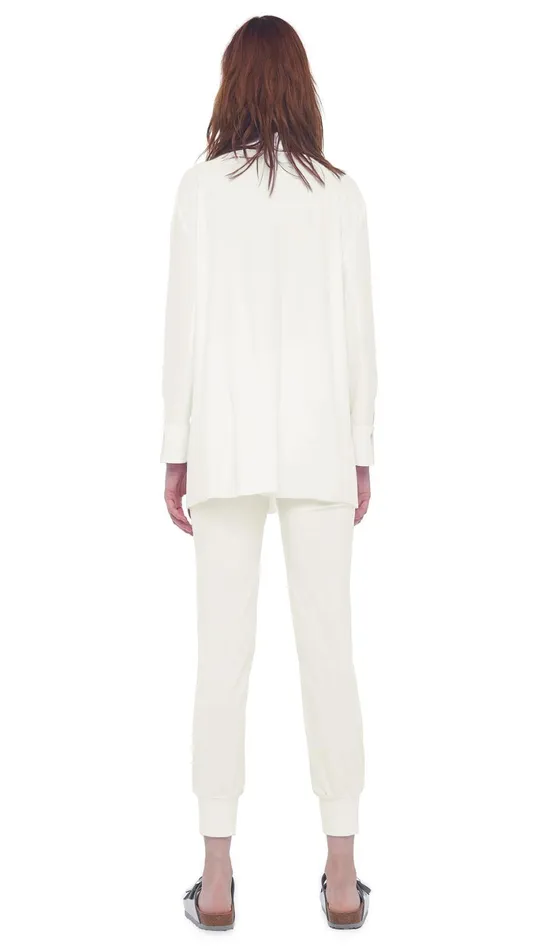 Norma Kamali Tops BF NK SHIRT Ivory 8211 Clothing