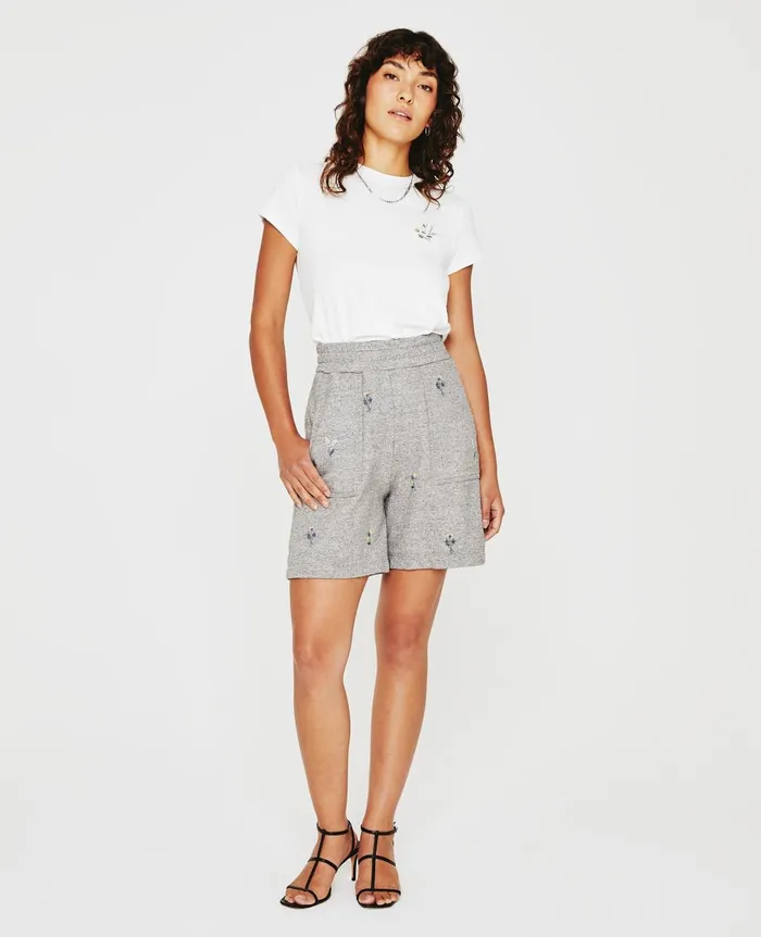 Nova Sweatshort Eb Super Bloom Heather Grey Women AG Jeans Sweatpants
