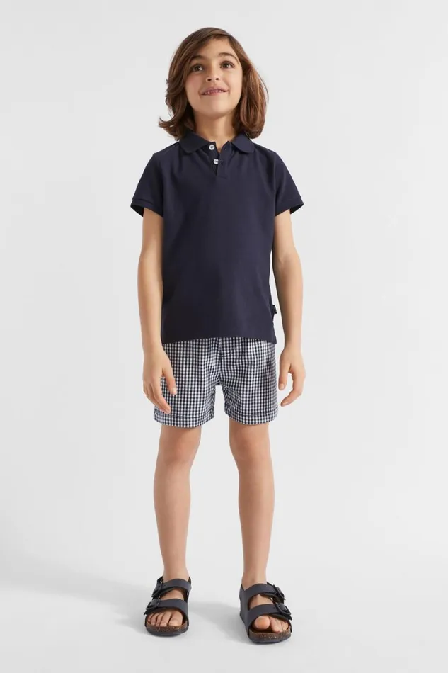 Occasion Boy Seed Heritage Core Logo Short Midnight Gingham
