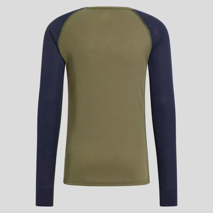 Odlo Base Layers The Active Warm Print Base Layer Set Burnt Olive 8211 Dark Sapphire 8211 Men