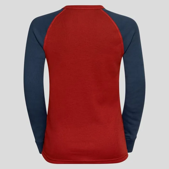 Odlo Base Layers The Active Warm Trend 039 Base Layer Top Blue Wing Teal 8211 Ketchup 8211 Kids