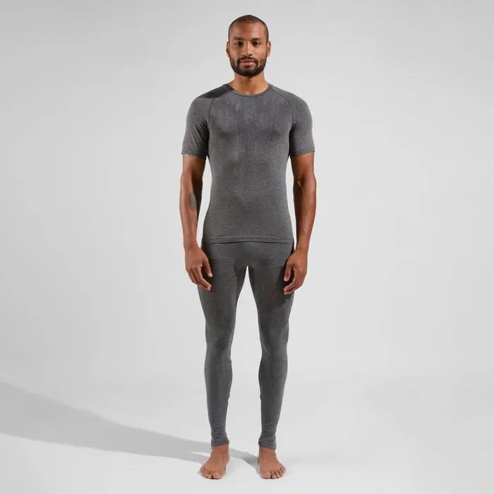 Odlo Base Layers The Kinship Light Base Layer Bottoms Grey Melange 8211 Black 8211 Men