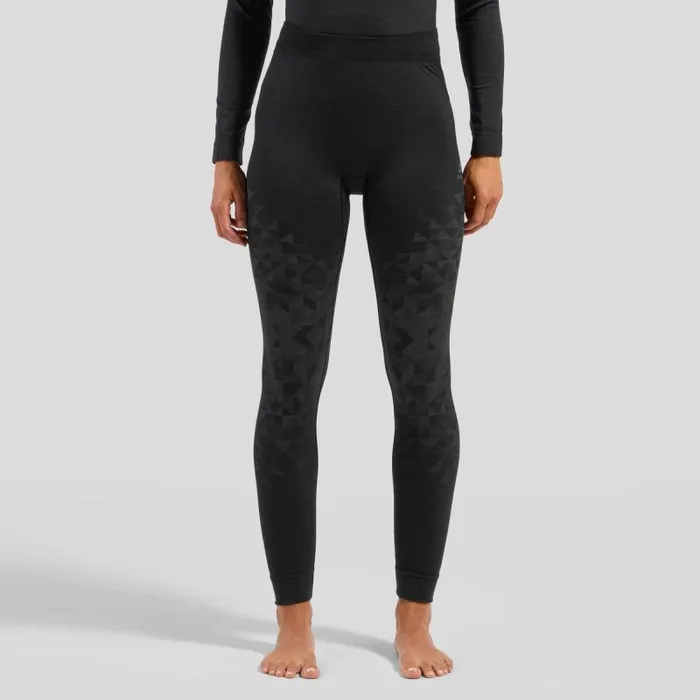 Odlo Base Layers The Kinship Performance Wool Warm Base Layer Bottoms Black Melange 8211 Women
