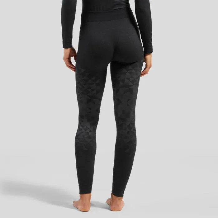 Odlo Base Layers The Kinship Performance Wool Warm Base Layer Bottoms Black Melange 8211 Women