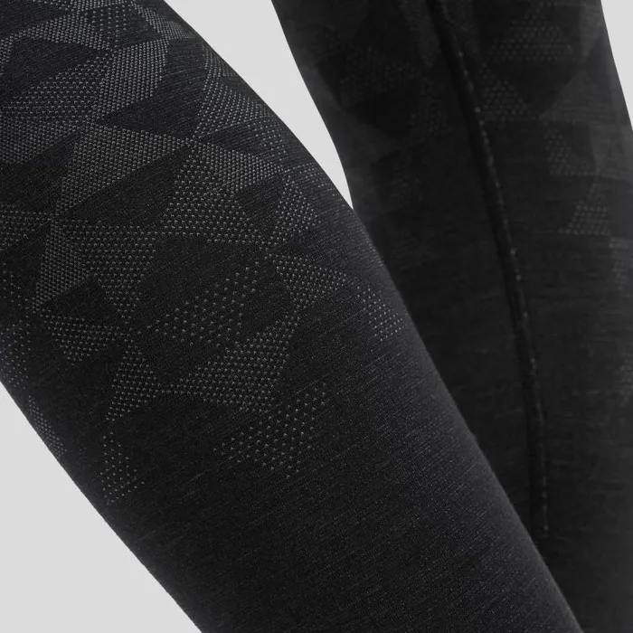 Odlo Base Layers The Kinship Performance Wool Warm Base Layer Bottoms Black Melange 8211 Women
