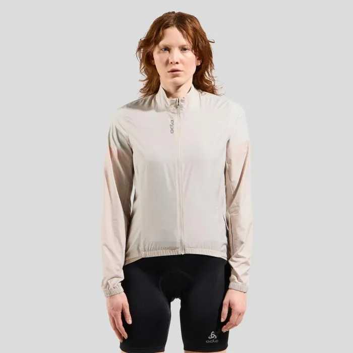 Odlo Jackets and Vests The Essentials Long Sleeve Cycling Jacket Silver Cloud 8211 Women Odlo Jackets and Vests The Essentials Long Sleeve Cycling Jacket Silver Cloud 8211 Women