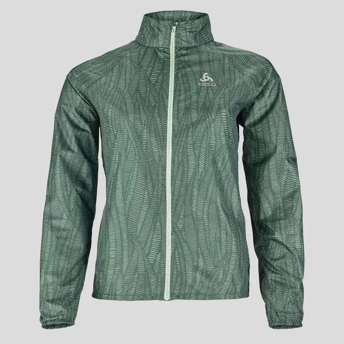 Odlo Jackets and Vests The Zeroweight Print Running Jacket Loden Frost 8211 Women
