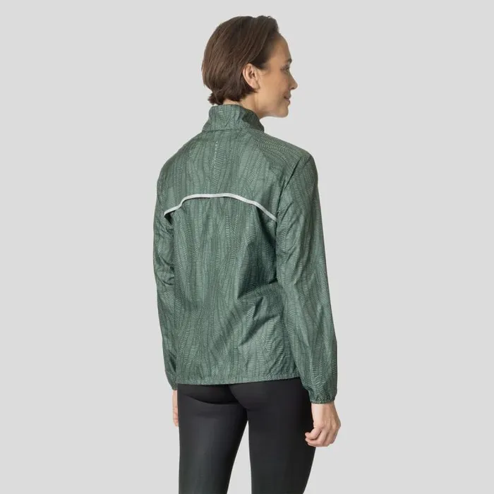Odlo Jackets and Vests The Zeroweight Print Running Jacket Loden Frost 8211 Women