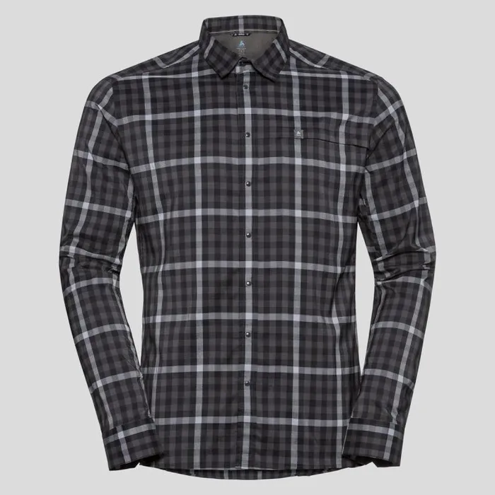 Odlo Mid Layers and Longsleeves Fairview Long Sleeve Shirt Black 8211 Odlo Graphite Grey 8211 Tradewinds 8211 Check 8211 Men Odlo Mid Layers and Longsleeves Fairview Long Sleeve Shirt Black 8211 Odlo Graphite Grey 8211 Tradewinds 8211 Check 8211 Men