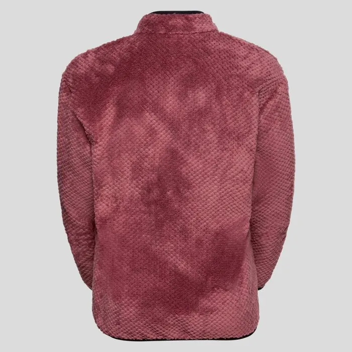 Odlo Mid Layers and Longsleeves The Weact 039 Collection Teddy Mid Layer Full Zip High Loft Fleece Roan Rouge 8211 Kids