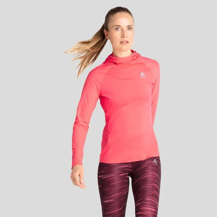 Odlo Mid Layers and Longsleeves The Zeroweight Ceramiwarm Hoody Siesta 8211 Women Odlo Mid Layers and Longsleeves The Zeroweight Ceramiwarm Hoody Siesta 8211 Women