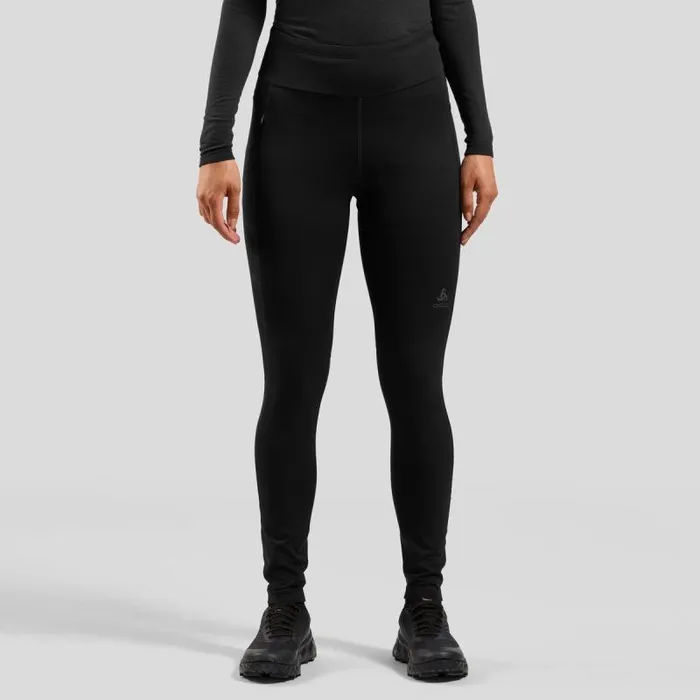 Odlo Pants and Tights The Zeroweight Warm Reflective Running Tights 20 Black 8211 Women
