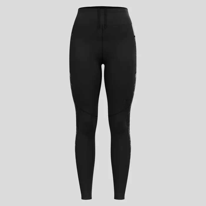 Odlo Pants and Tights The Zeroweight Warm Reflective Running Tights 20 Black 8211 Women