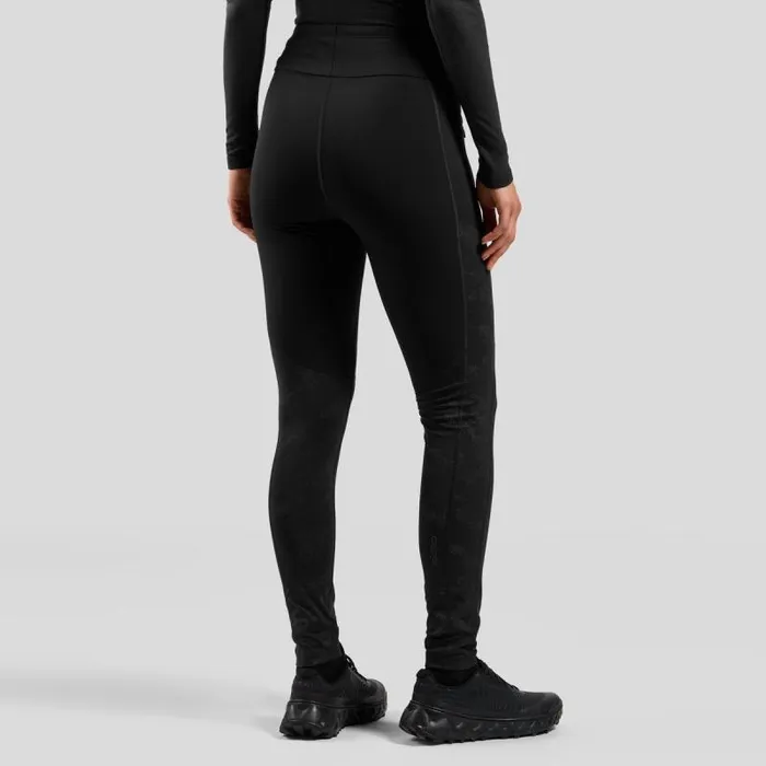 Odlo Pants and Tights The Zeroweight Warm Reflective Running Tights 20 Black 8211 Women
