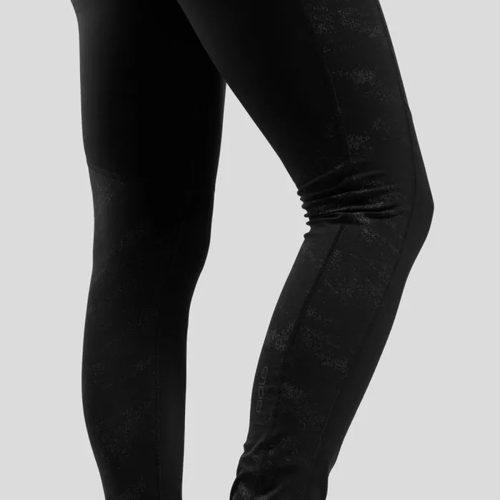 Odlo Pants and Tights The Zeroweight Warm Reflective Running Tights 20 Black 8211 Women