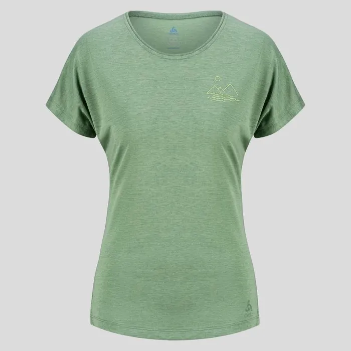 Odlo Tshirts and Polos The Ascent 365 Sharp TShirt Loden Frost Melange 8211 Women Odlo Tshirts and Polos The Ascent 365 Sharp TShirt Loden Frost Melange 8211 Women