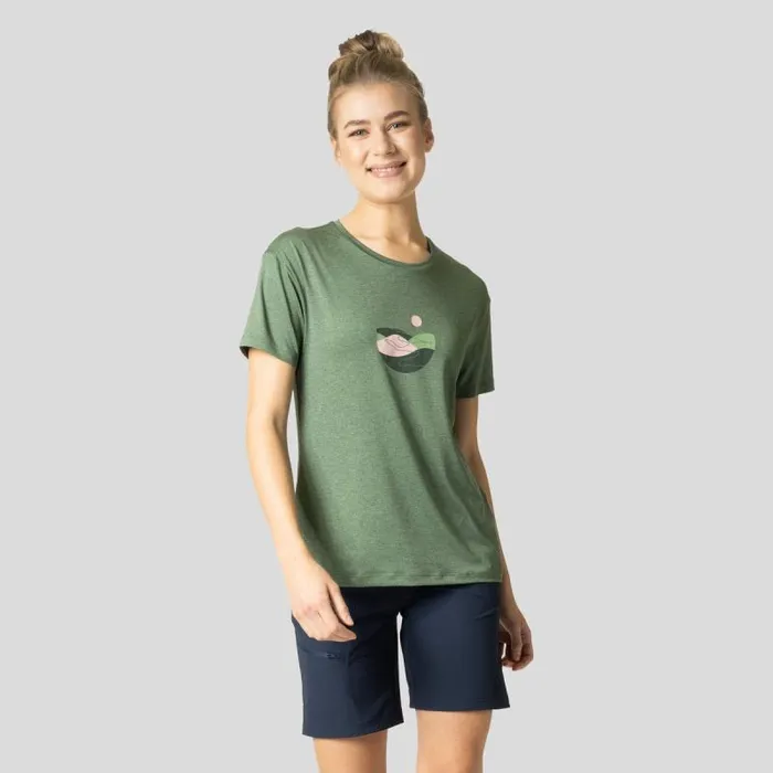 Odlo Tshirts and Polos The Essentials Lema Hills TShirt Loden Frost Melange 8211 Women Odlo Tshirts and Polos The Essentials Lema Hills TShirt Loden Frost Melange 8211 Women