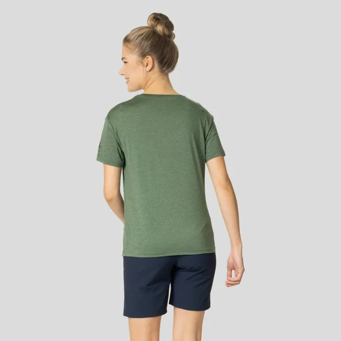 Odlo Tshirts and Polos The Essentials Lema Hills TShirt Loden Frost Melange 8211 Women