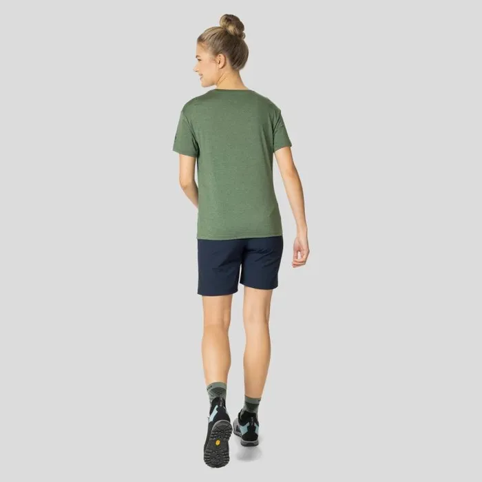 Odlo Tshirts and Polos The Essentials Lema Hills TShirt Loden Frost Melange 8211 Women