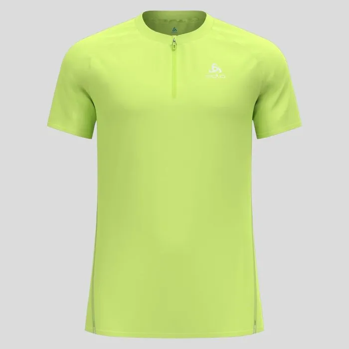 Odlo Tshirts and Polos The XAlp HalfZip Running TShirt Sharp Green 8211 Men