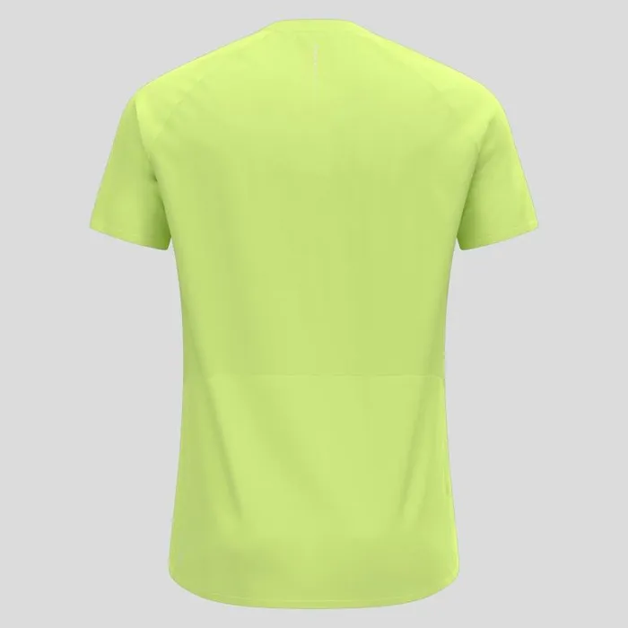 Odlo Tshirts and Polos The XAlp HalfZip Running TShirt Sharp Green 8211 Men